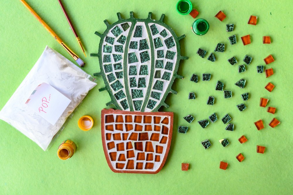 DIY Cactus Wall Art, DIY Cactus Sculpture, Hobby Kit for Adults, DIY Mosaic  Kits, Mosaic Tile Wall Art, Diy Craft Kit, Mosaic Substrate 